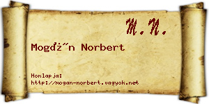 Mogán Norbert névjegykártya