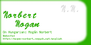 norbert mogan business card