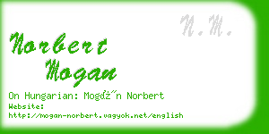 norbert mogan business card